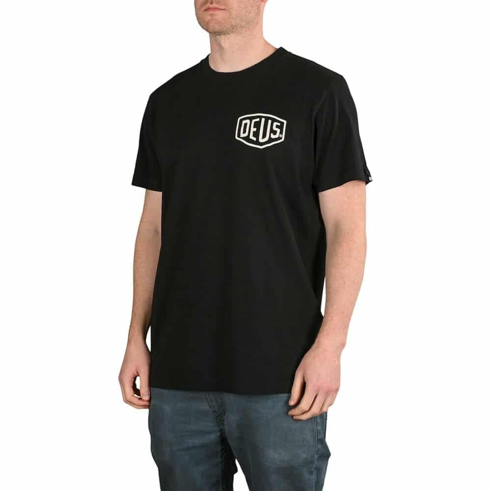 Deus Ex Machina Ibiza Address (Shield) S/S T-Shirt - Black