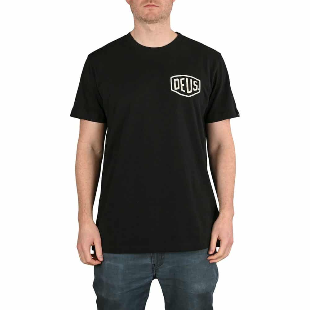 Deus Ex Machina Ibiza Address (Shield) S/S T-Shirt - Black