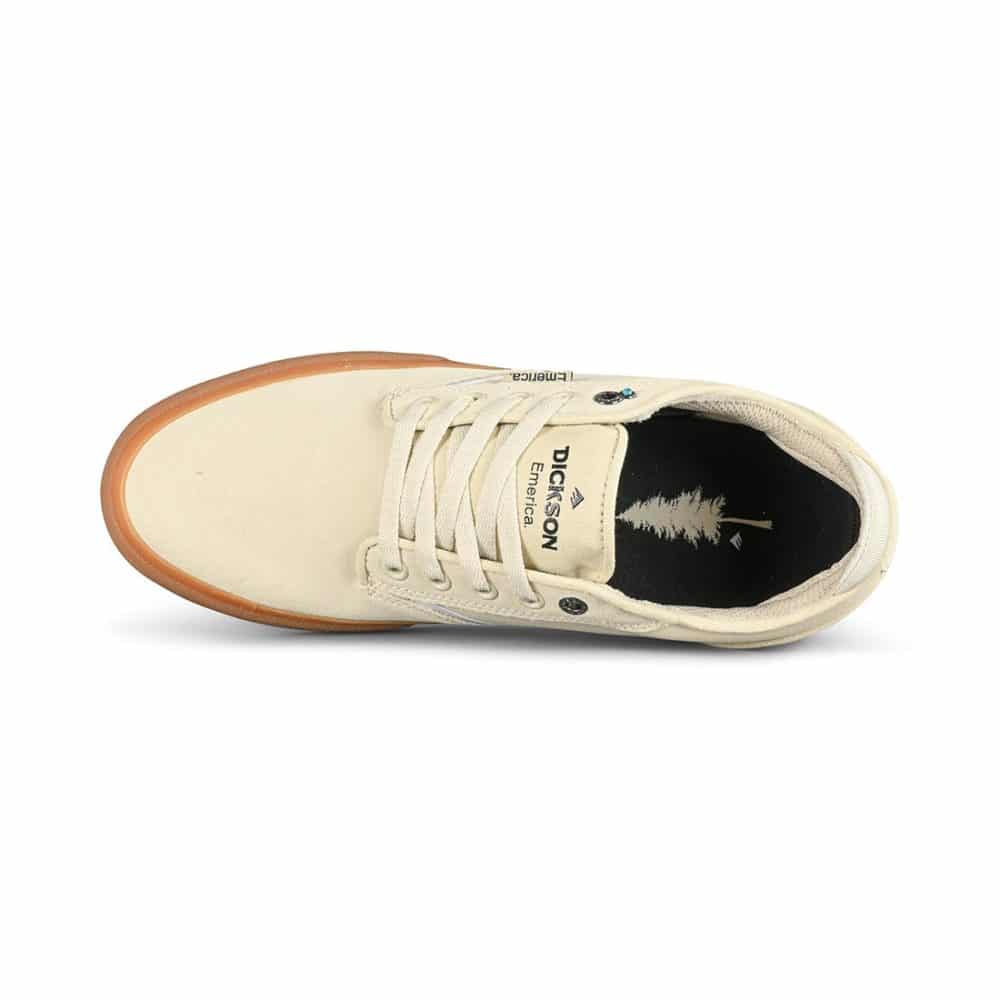 Emerica Dickson Skate Shoes - White/Gum