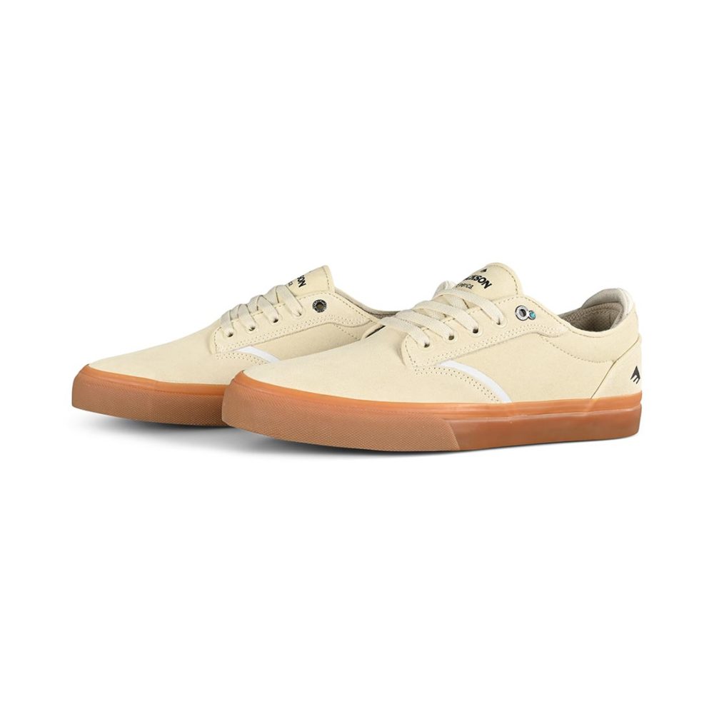 Emerica Dickson Skate Shoes - White/Gum