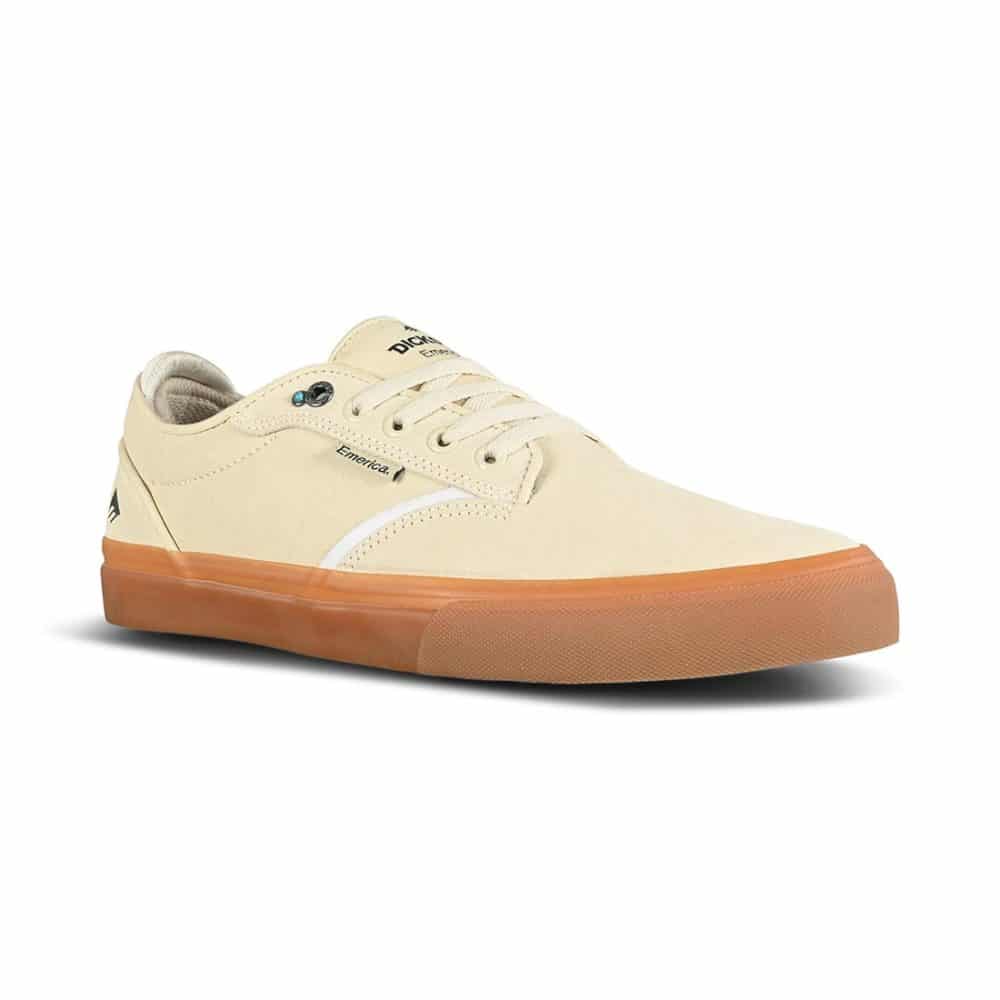 Emerica Dickson Skate Shoes - White/Gum