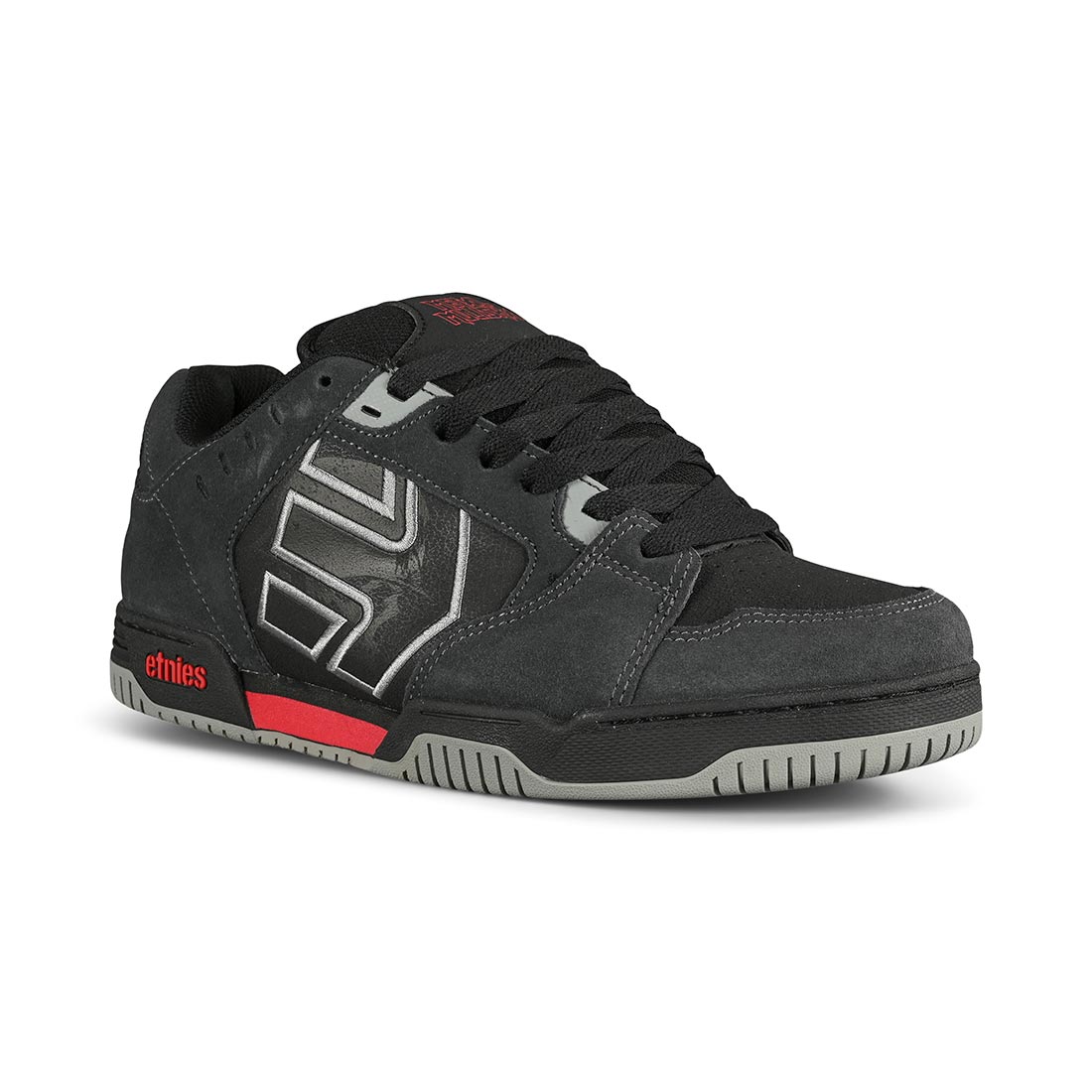 Etnies Metal Mulisha Faze Skate Shoes Dark Grey Black Re