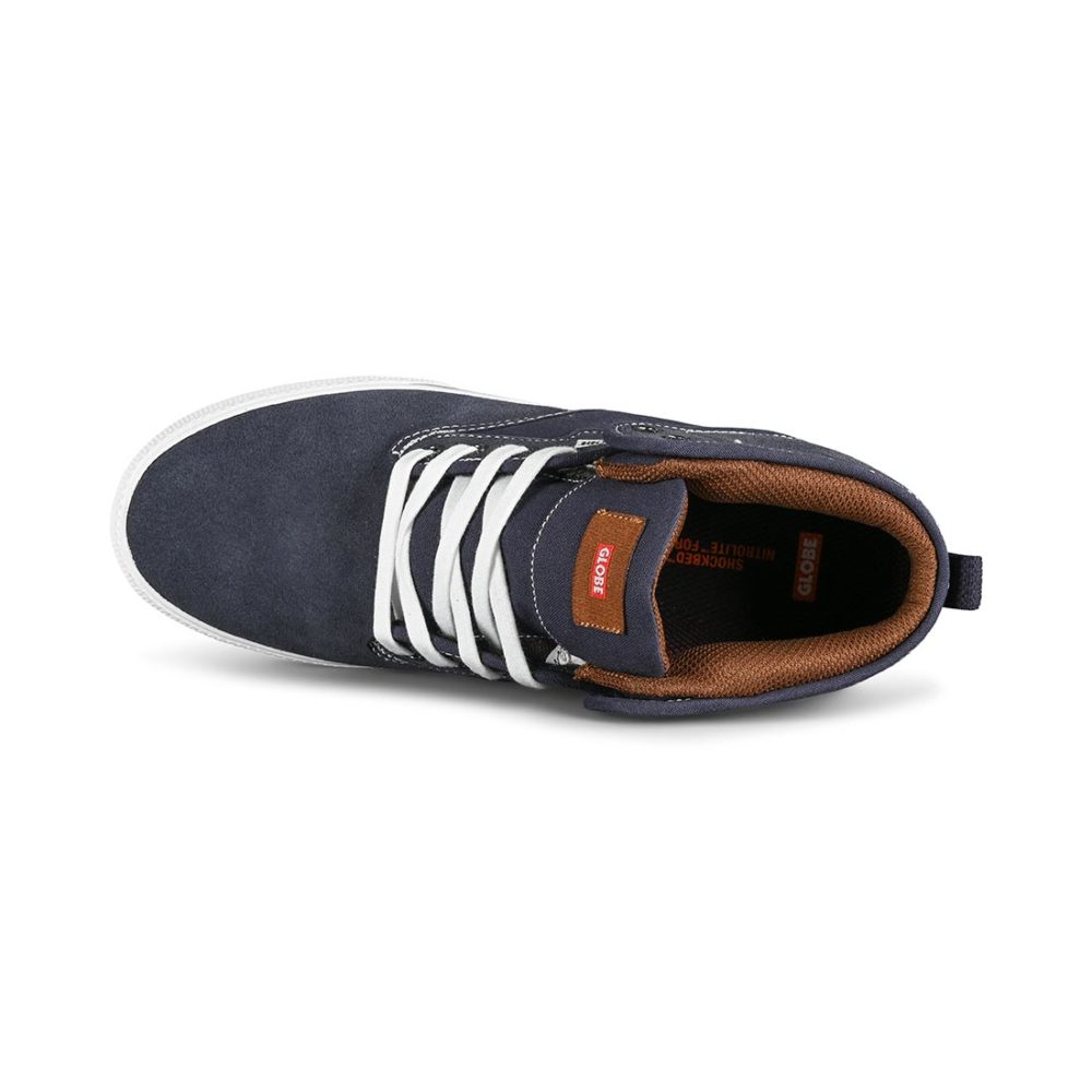 Globe Motley Mid Skate Shoes - Midnight / White