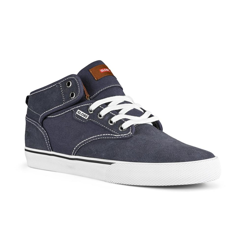 Globe Motley Mid Skate Shoes - Midnight / White