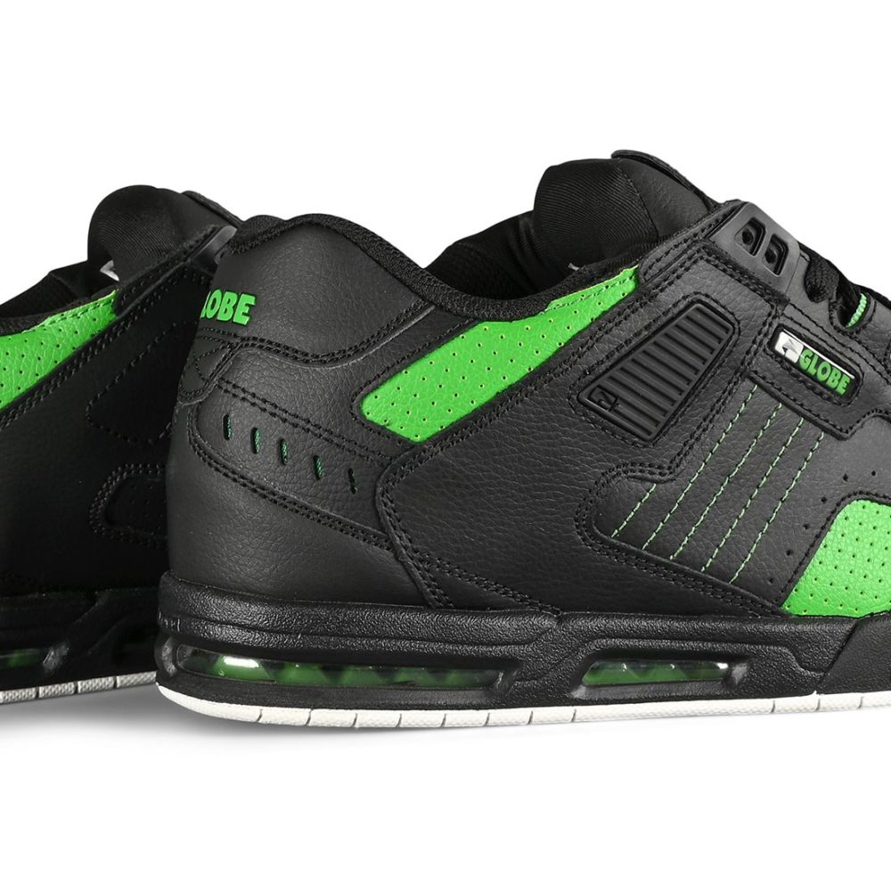 Globe Sabre Skate Shoes - Black / Moto Green