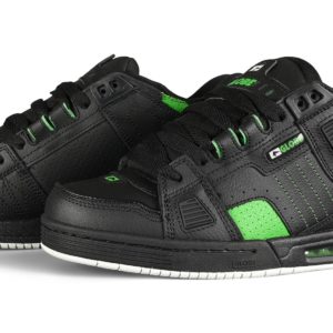 Globe Sabre Skate Shoes - Black/Moto Green