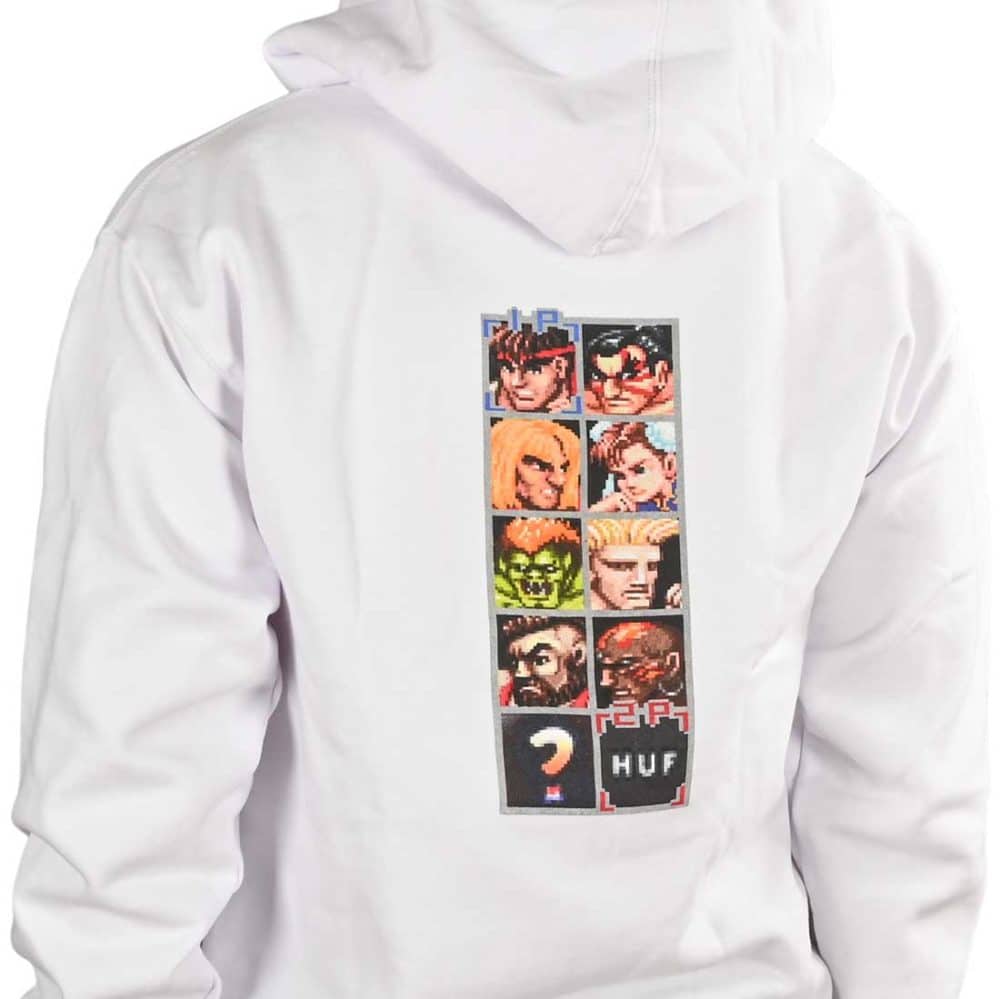 HUF x Street Fighter Arcade Pullover Hoodie - White