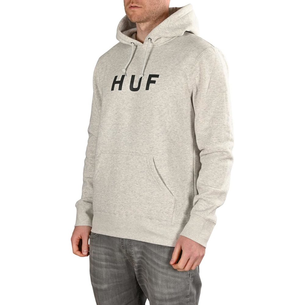 HUF Essentials OG Logo Pullover Hoodie - Athletic Heather