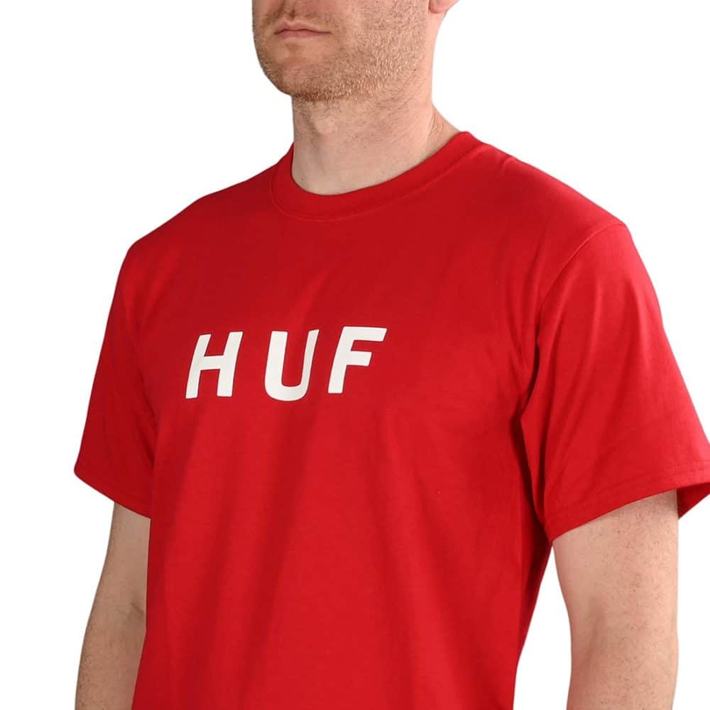 HUF Essentials OG Logo S/S T-Shirt - Red