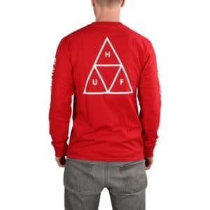 HUF Essentials TT L/S T-Shirt - Red