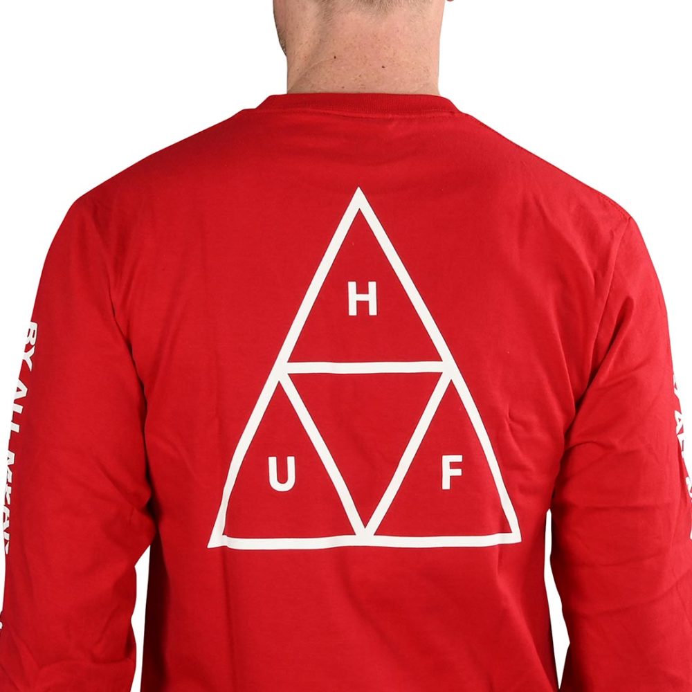 HUF Essential TT L/S T-Shirt - Red