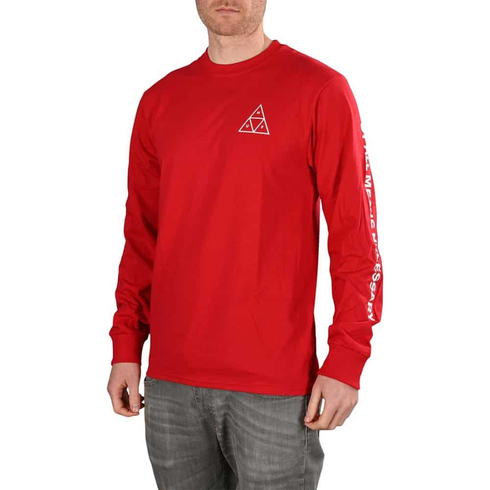 HUF Essential TT L/S T-Shirt - Red