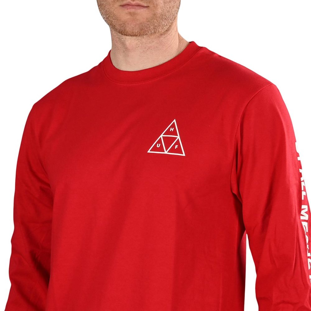 HUF Essential TT L/S T-Shirt - Red