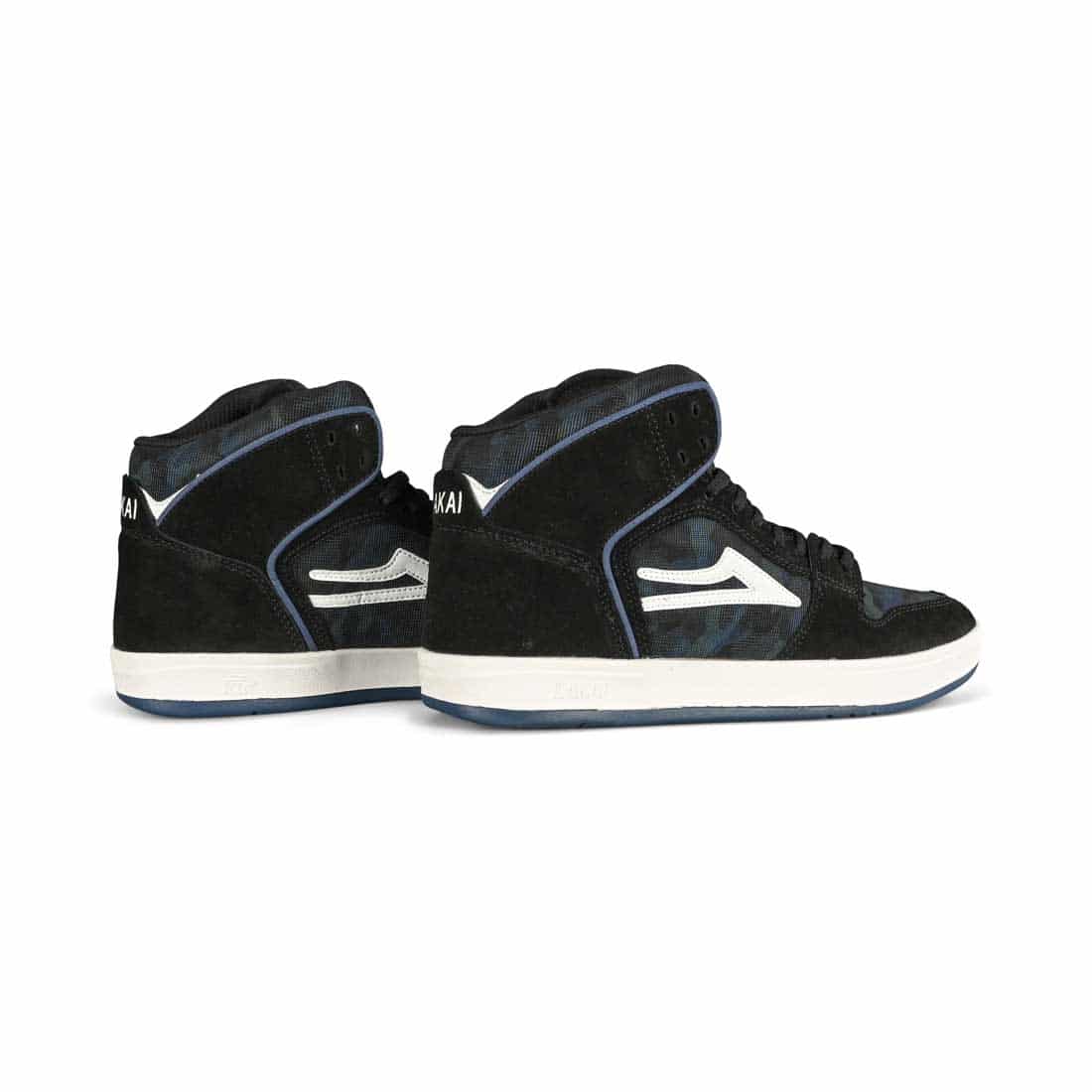 Lakai Telford High Top Skate Shoes Black/Blue Camo