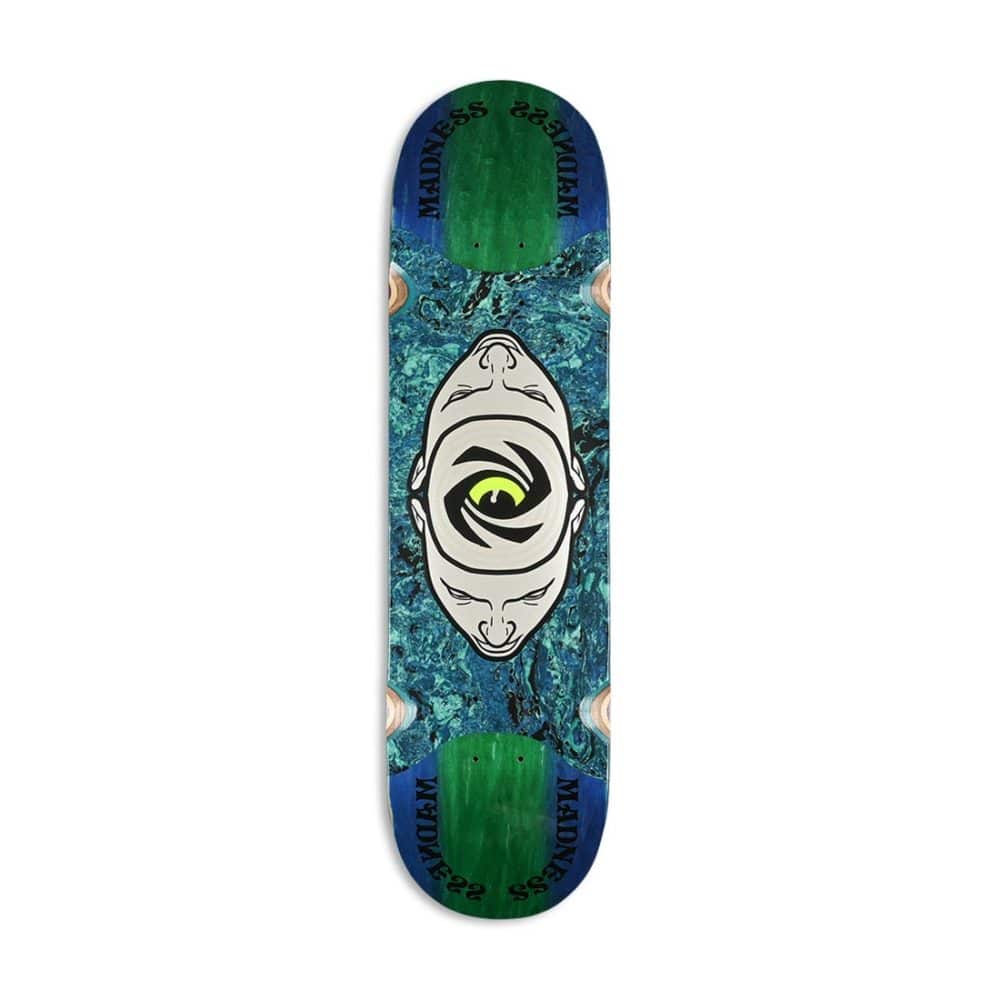 Madness Minds Eye Popsicle Slick 8.125" Skateboard Deck - Blue/Green