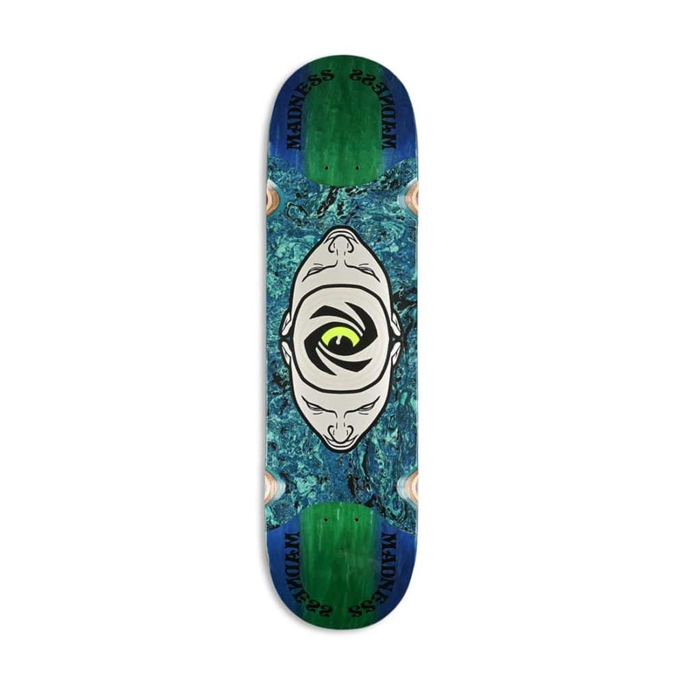 Madness Minds Eye Popsicle Slick 8.125" Skateboard Deck - Blue/Green