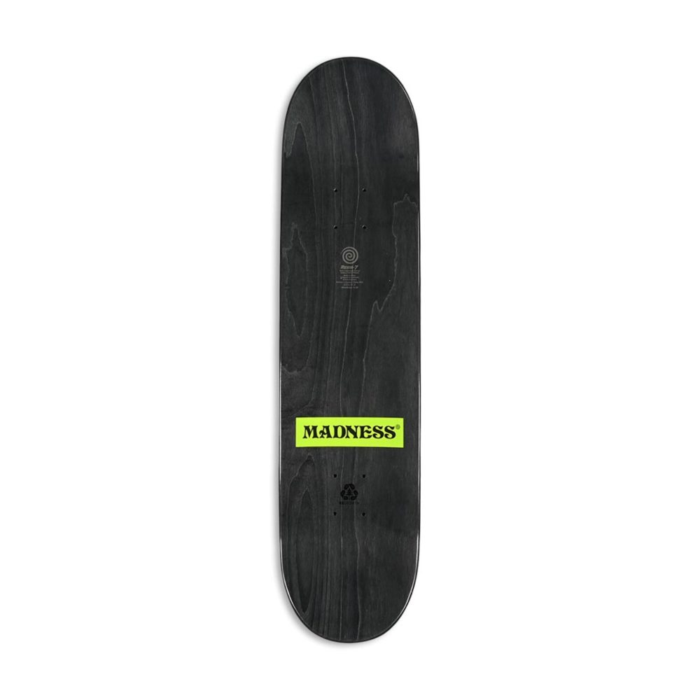 Madness Split Overlap R7 8" Skateboard Deck - Black/White