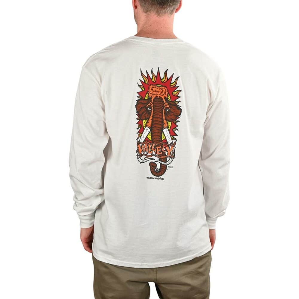 New Deal Vallely Mammoth L/S T-Shirt - White