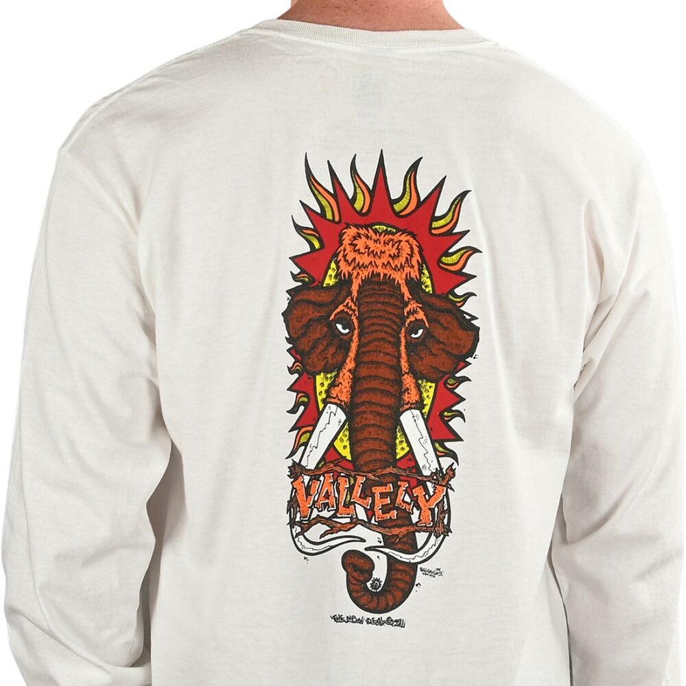 New Deal Vallely Mammoth L/S T-Shirt - White