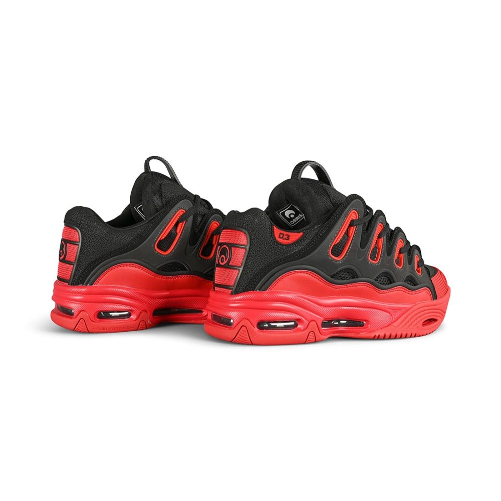Osiris D3 2001 Skate Shoes - Black/Red