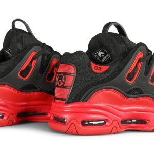 Osiris D3 2001 Skate Shoes - Black/Red