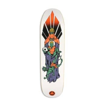 Welcome Futbol on Son Of Moontrimmer 8.25" Skateboard Deck - White
