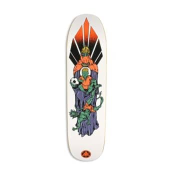 Welcome Futbol on Son Of Moontrimmer 8.25" Skateboard Deck - White