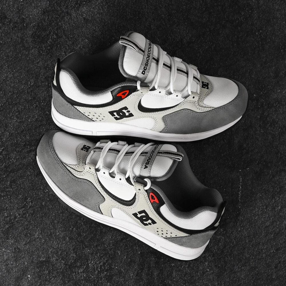 DC Kalis Lite Skate Shoes - White/Armour/Athletic Red