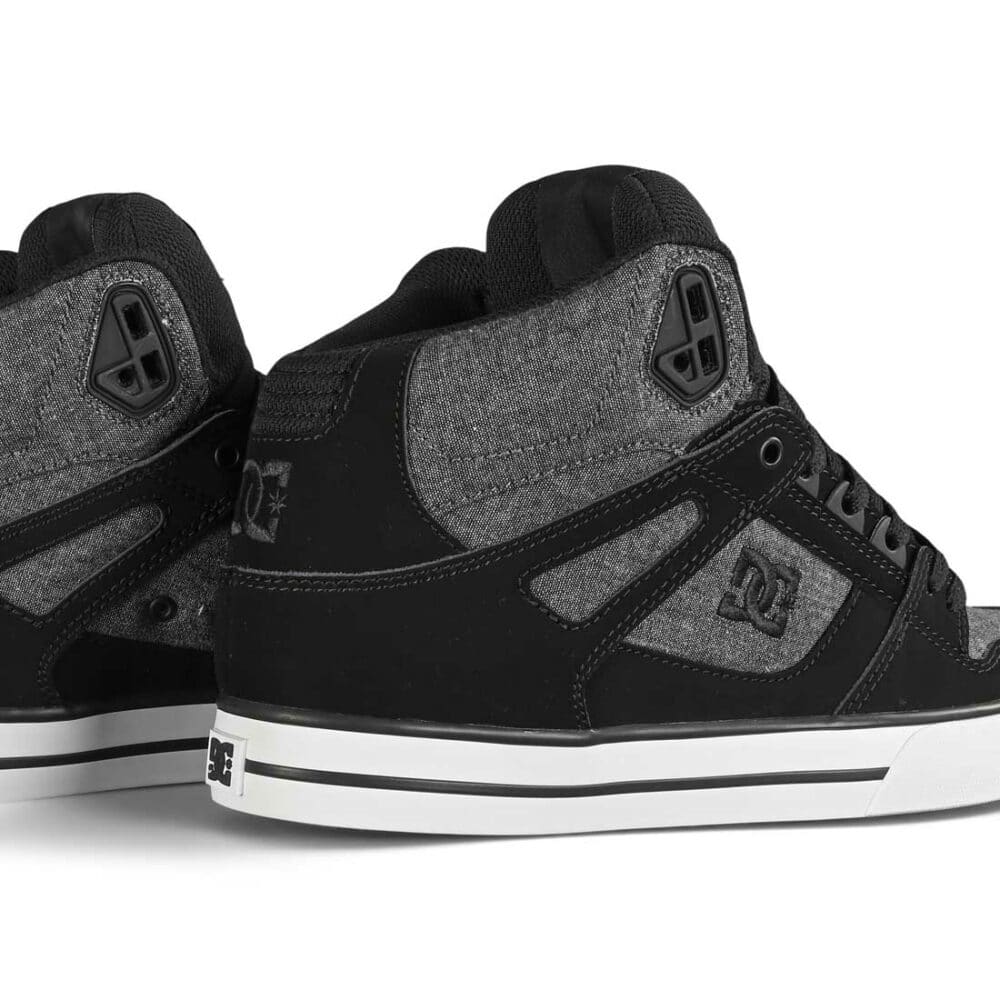 DC Pure High Top WC Skate Shoes - Charcoal Heather