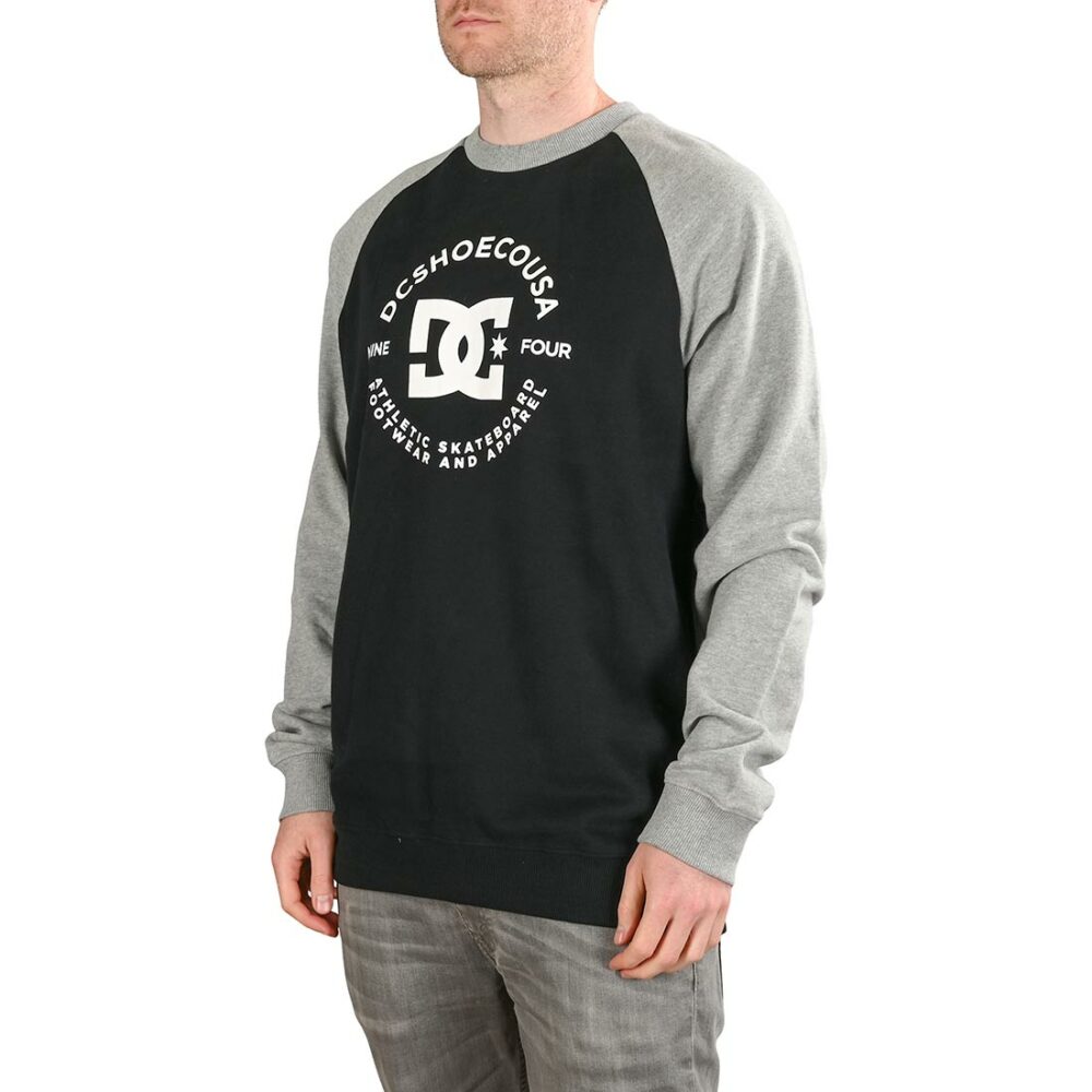 DC Star Pilot Pullover Crew - Black/Grey Heather