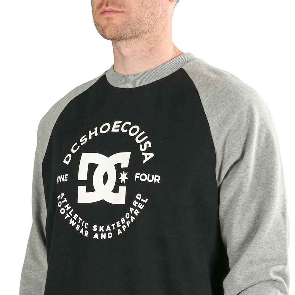 DC Star Pilot Pullover Crew - Black/Grey Heather