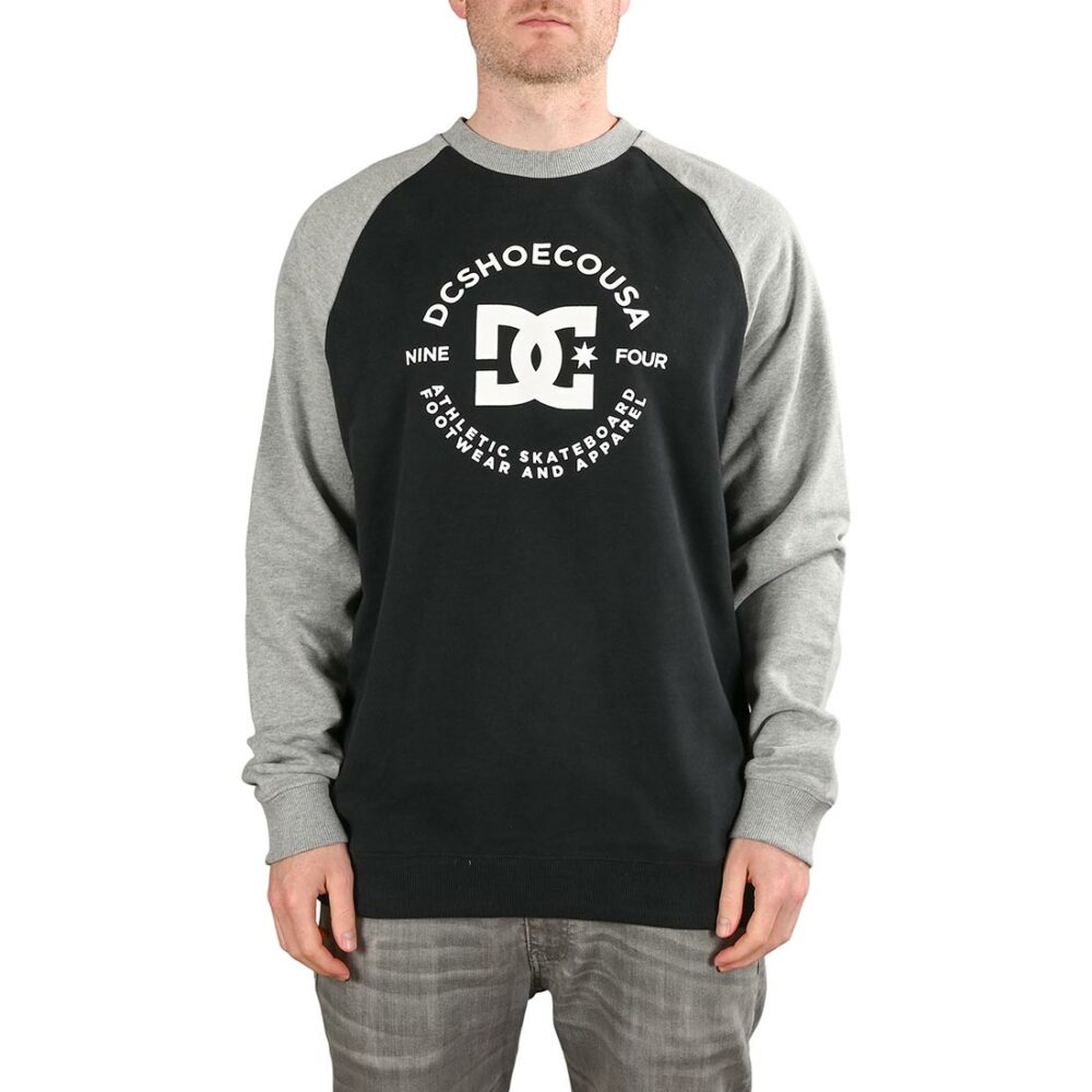 DC Star Pilot Pullover Crew - Black/Grey Heather