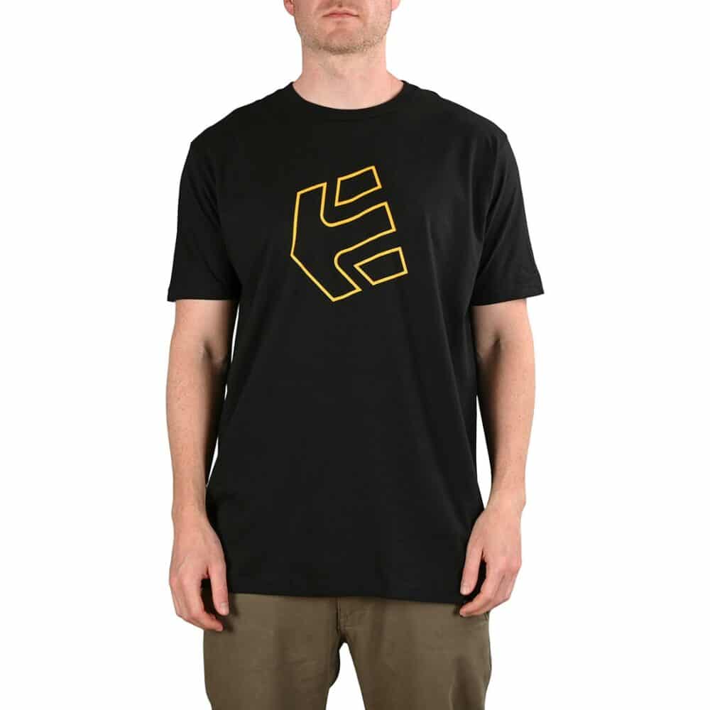 Etnies Crank S/S T-Shirt - Black/Yellow