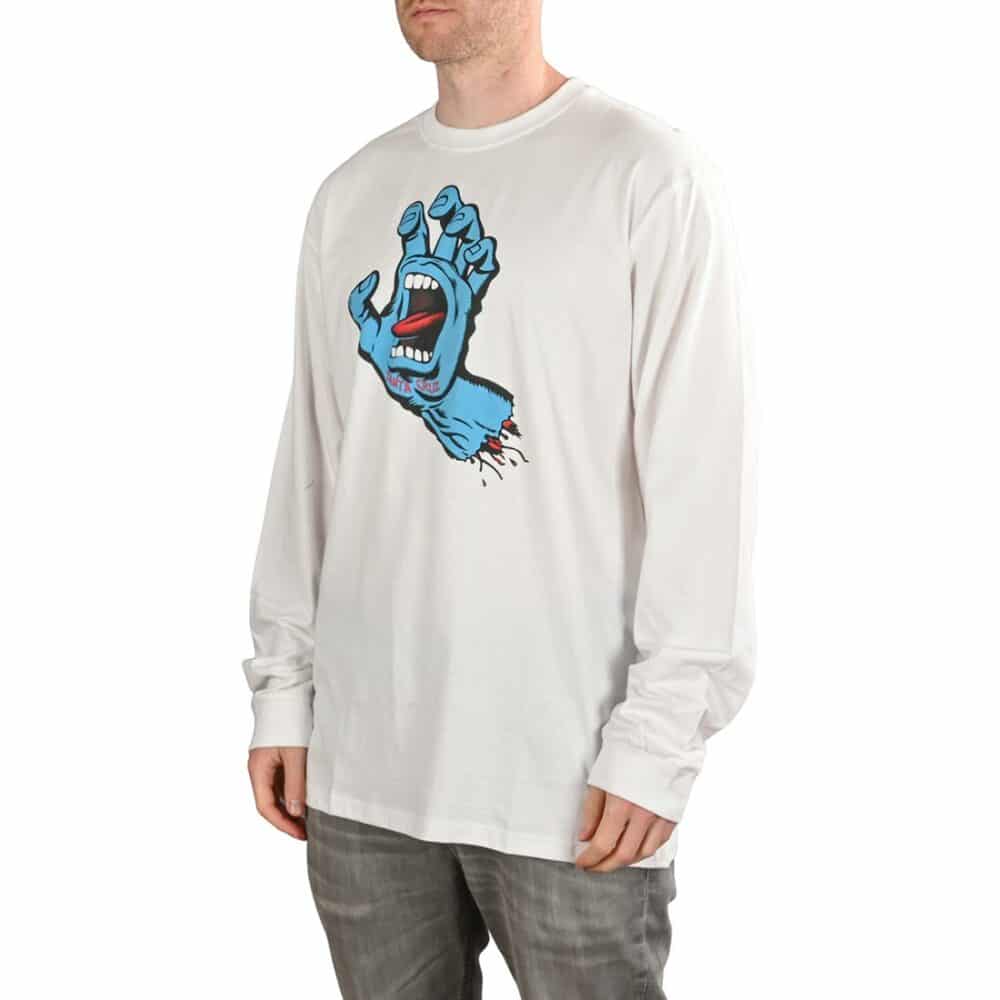 Santa Cruz Screaming Hand L/S T-Shirt - White