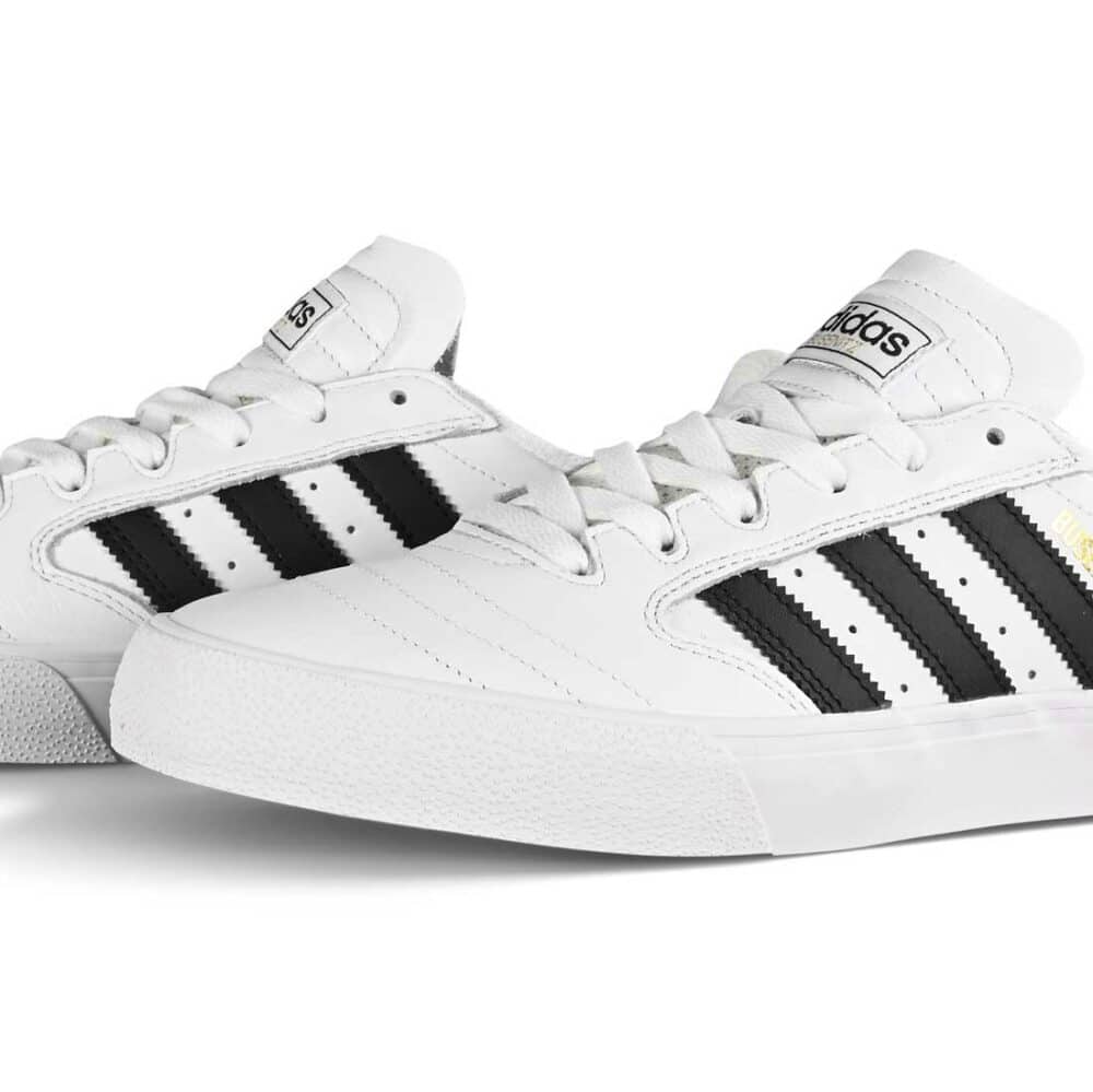 Adidas Busenitz Vulc II Skate Shoes - White/Black/Gold