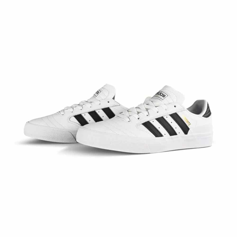 Adidas Busenitz Vulc II Skate Shoes - White/Black/Gold