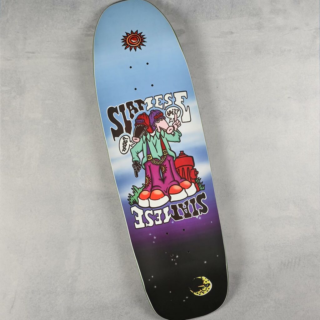 New Deal Siamese Invader Slick 9.375" Reissue Skateboard Deck