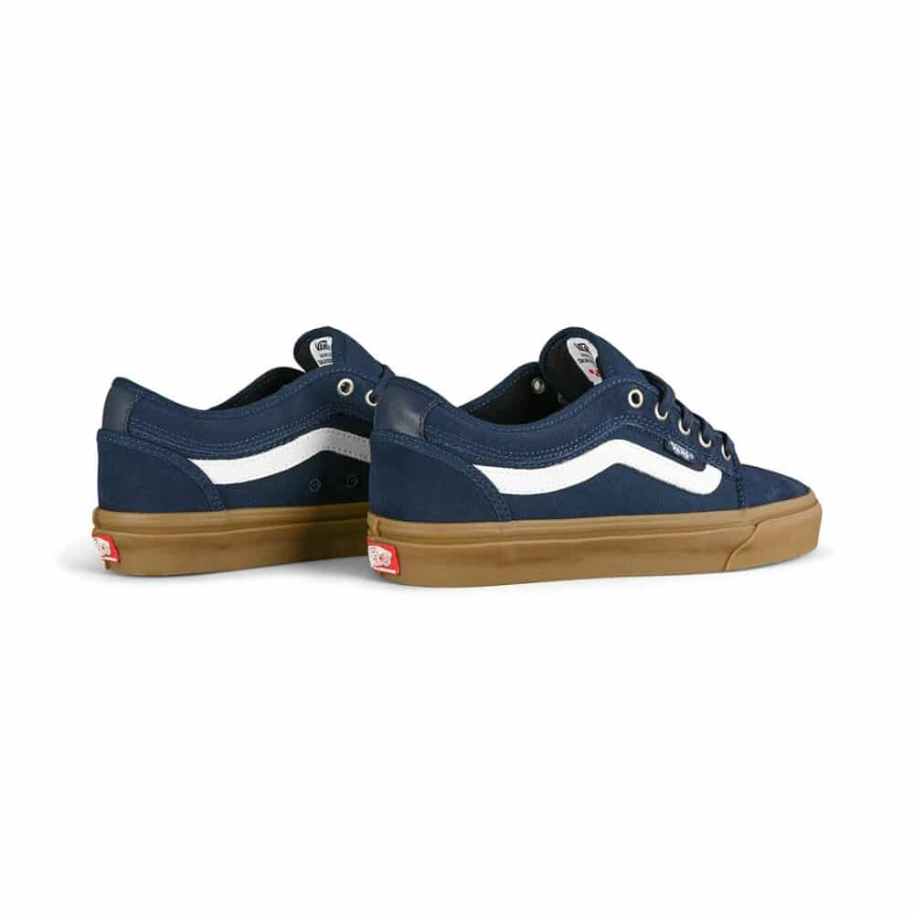 Vans Chukka Low Sidestripe Skate Shoes - Navy/Gum