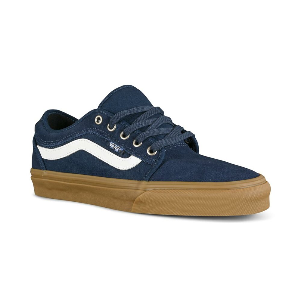 Vans Chukka Low Sidestripe Skate Shoes - Navy/Gum