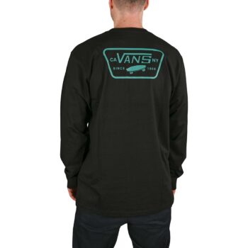 Vans Full Patch Back L/S T-Shirt - Black/Porcelain Green