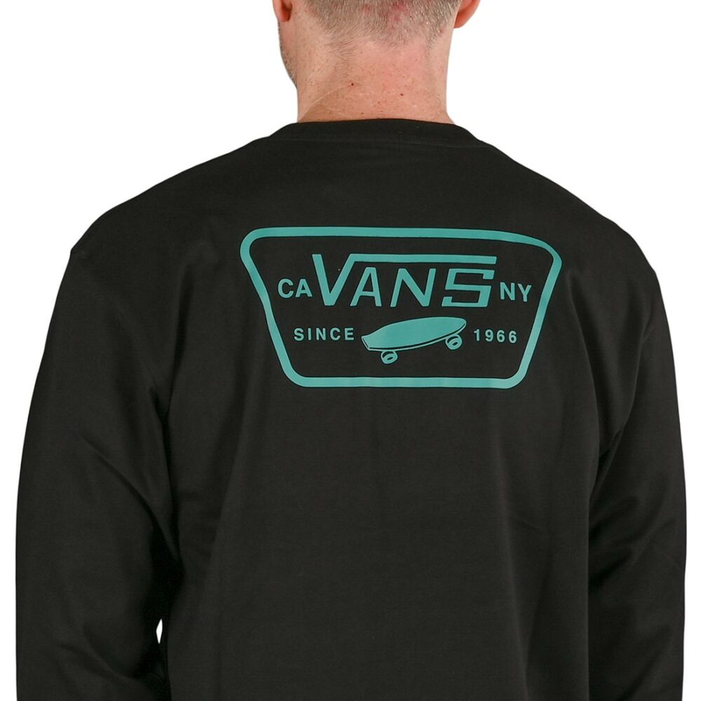 Vans Full Patch Back L/S T-Shirt - Black/Porcelain Green