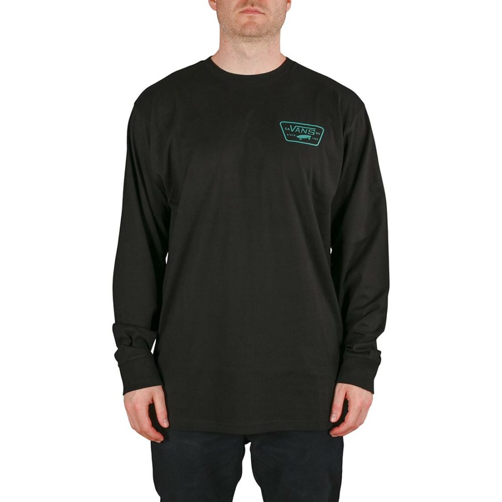 Vans Full Patch Back L/S T-Shirt - Black/Porcelain Green