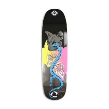 Welcome Miller Left Eye on Catblood 2.0 8.72" Skateboard Deck - Black/Silver Foil