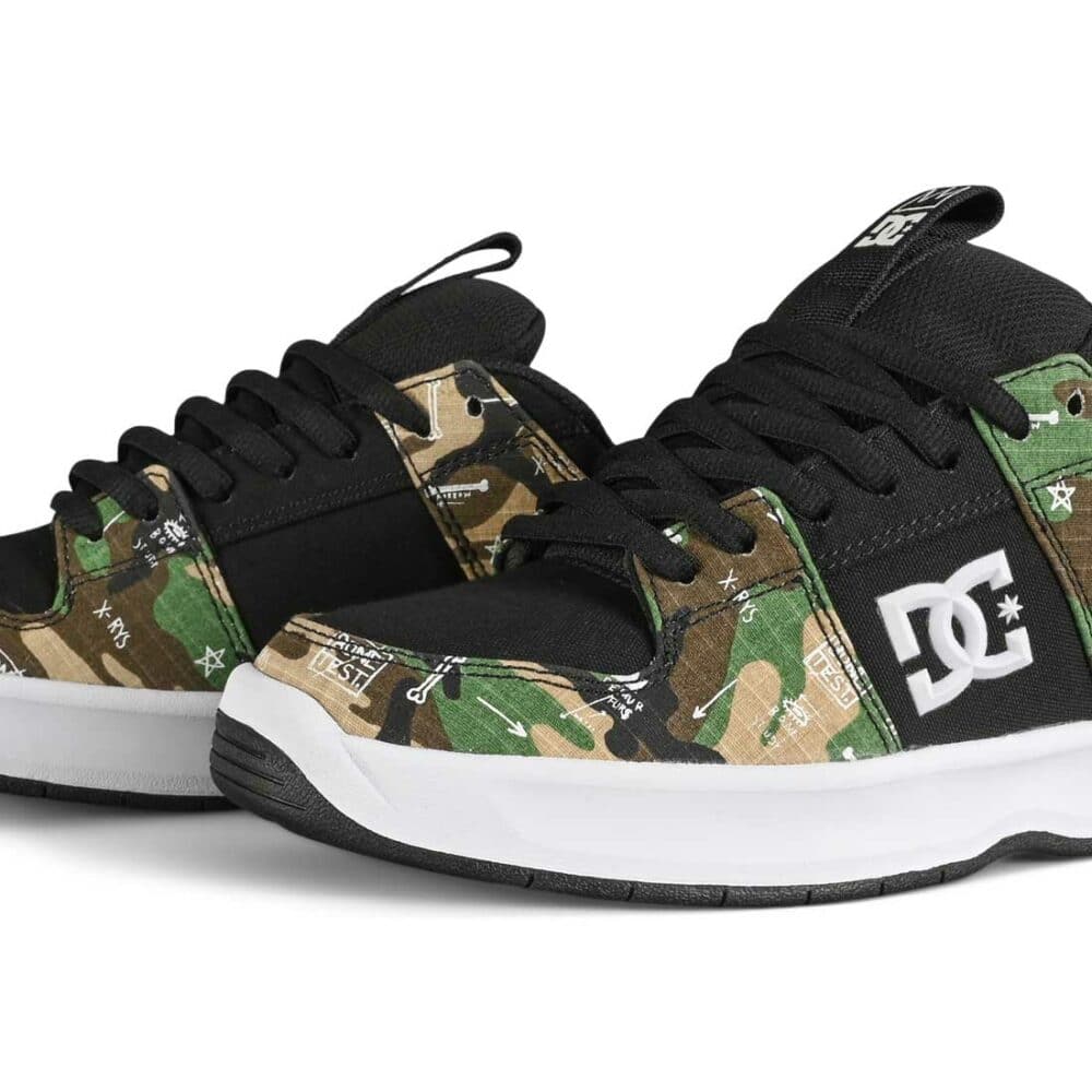 DC x Basquiat Lynx Zero Skate Shoes - Black Camo Print