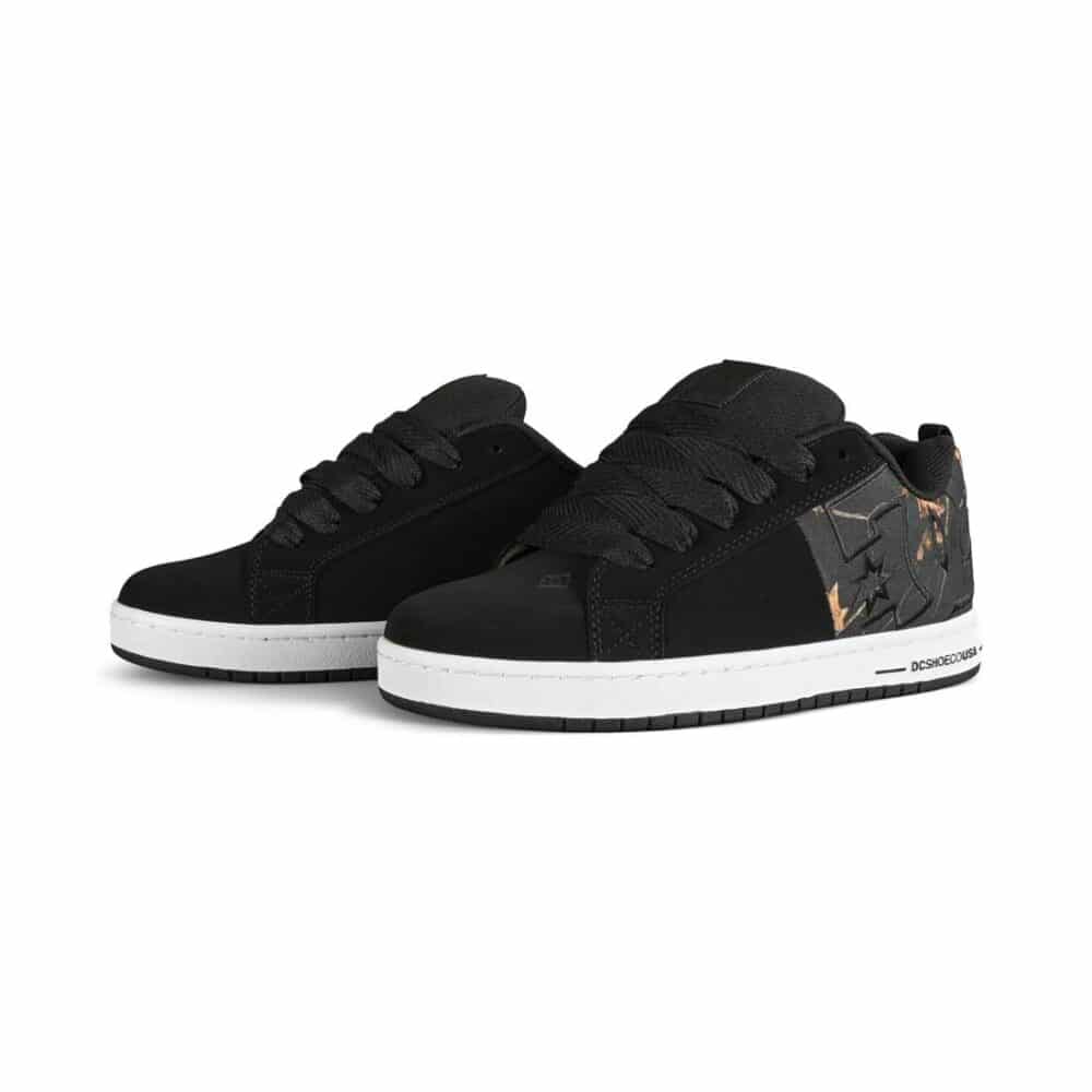 DC Court Graffik SQ Skate Shoes - Black/Print