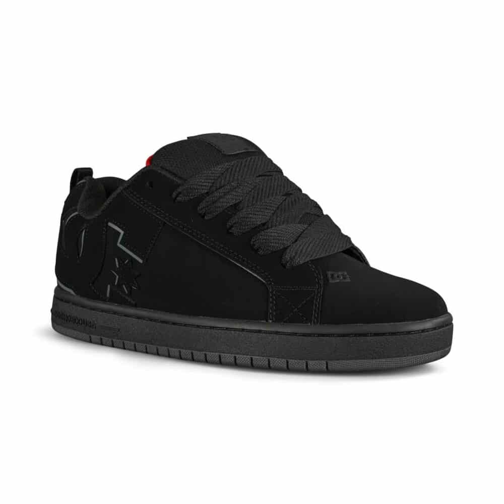 DC Court Graffik Skate Shoes - Black/Red