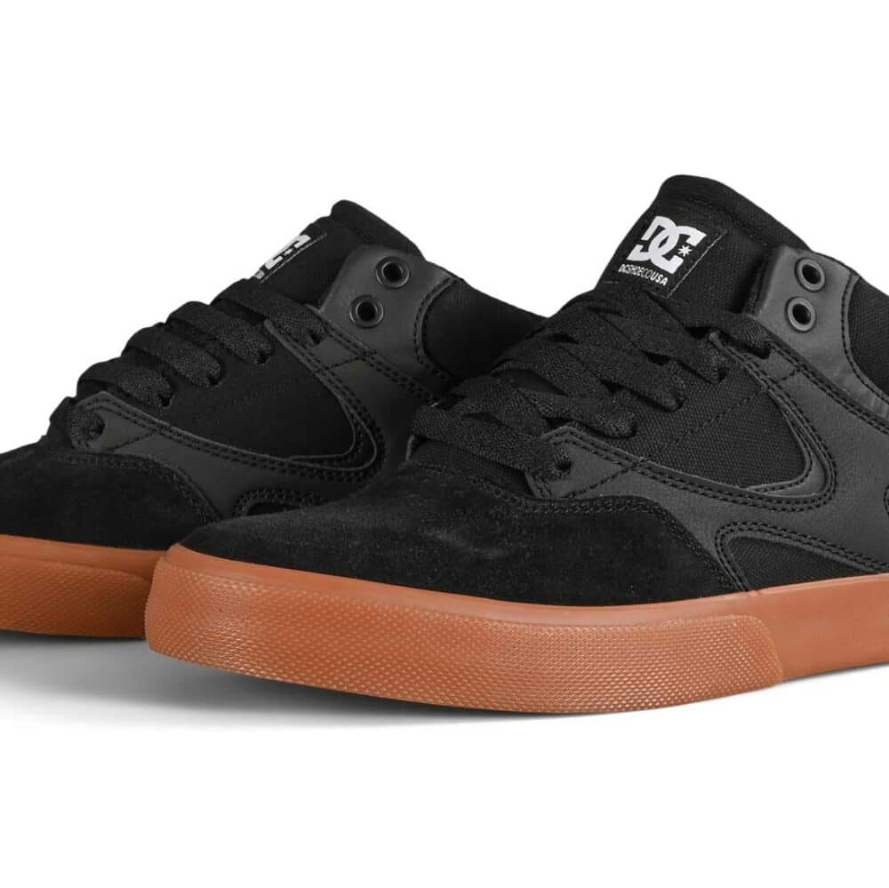 DC Kalis Vulc Mid Skate Shoes - Black/Black/Gum