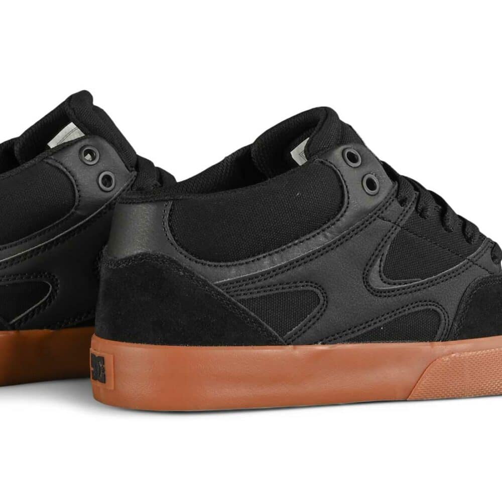 DC Kalis Vulc Mid Skate Shoes - Black/Black/Gum