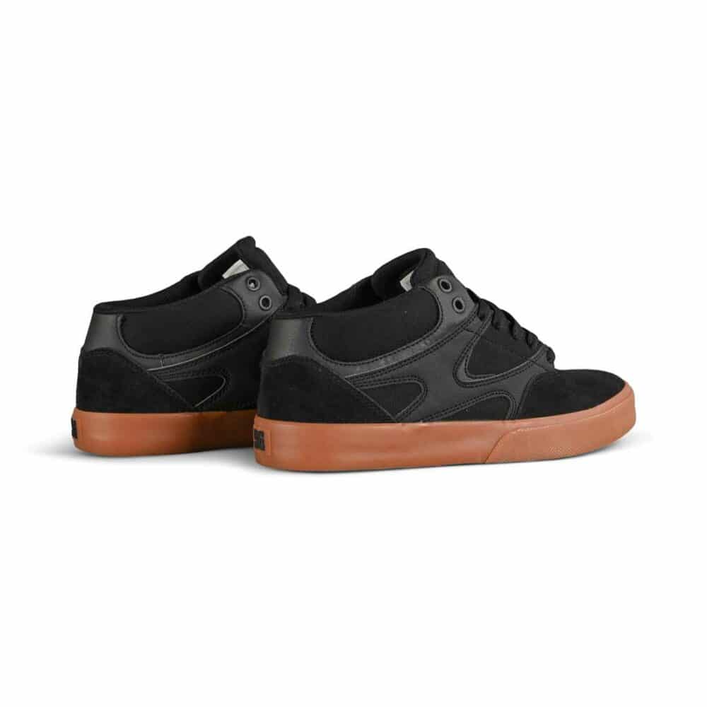 DC Kalis Vulc Mid Skate Shoes - Black/Black/Gum