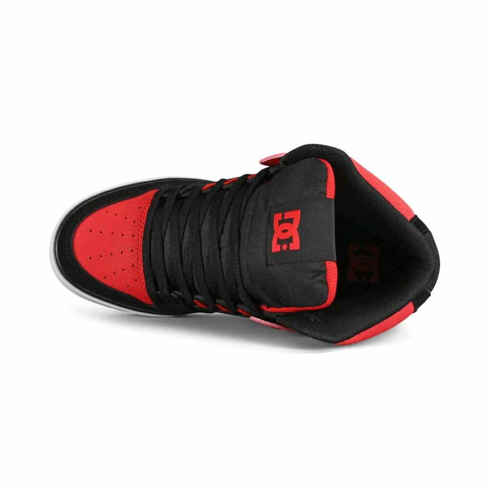 DC Pure High Top WC Shoes - Fiery Red/White/Black